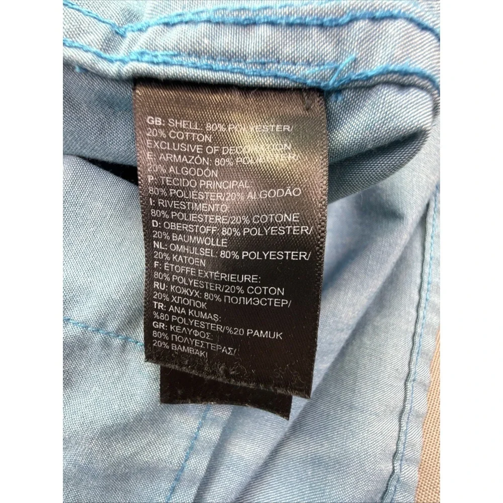 The North Face Men's Smokey Blue Long Sleeve Button Up Shirt‎ XL